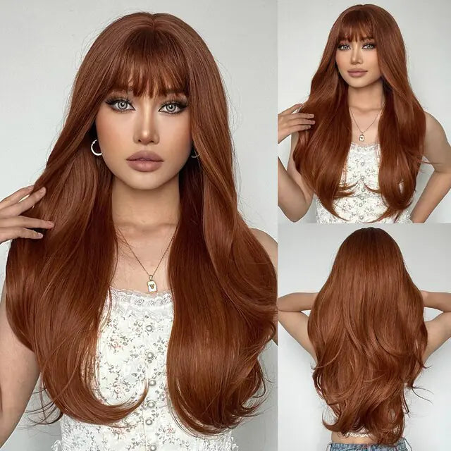 Synthetic Long Brown Wig