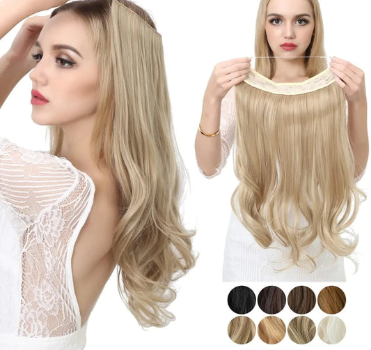 Synthetic No Clip Wave Hair Extensions