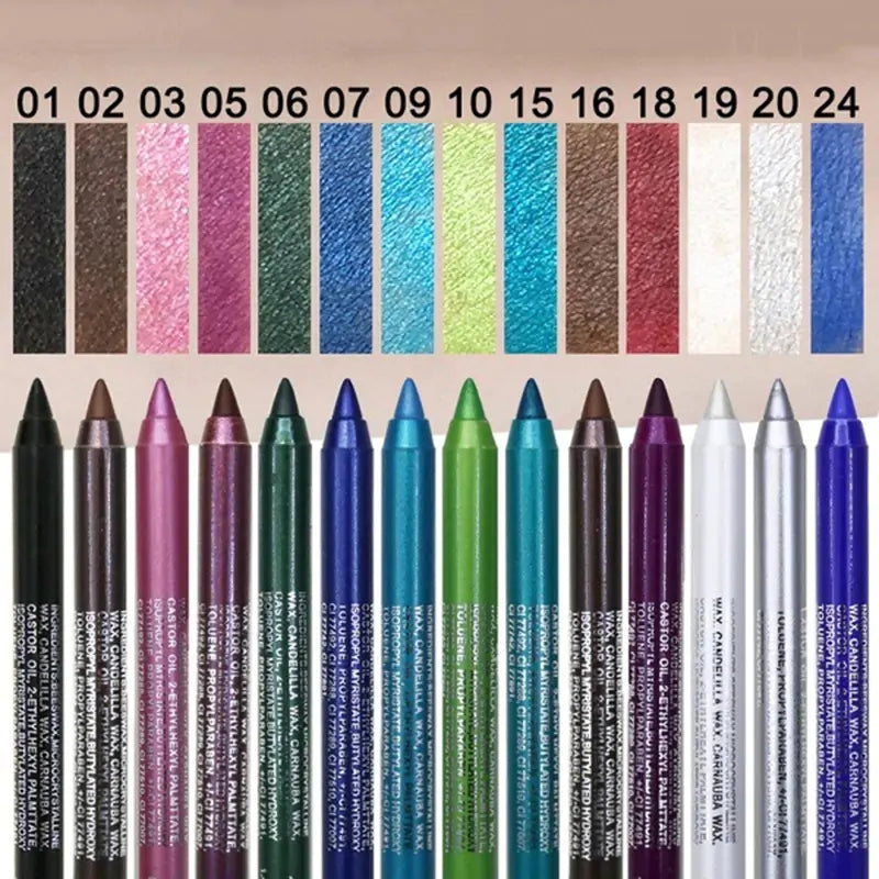 14 kleuren Langhoudende eyeliner