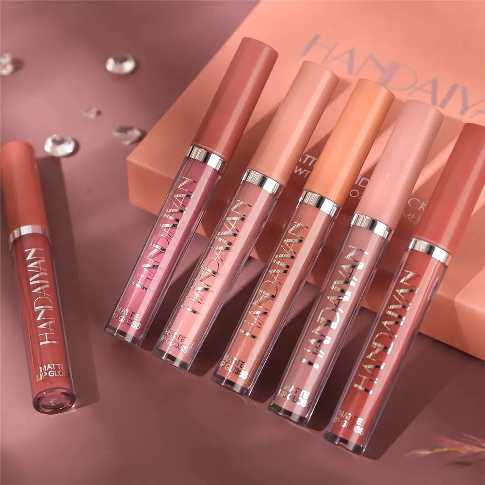 6PC Matte Velvet Lip Gloss Set